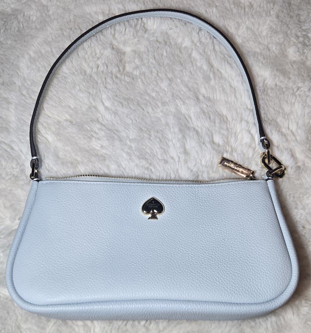 Kate Spade Kayla Convertible Mini Shoulder Bag Wristlet Dark Light Blue